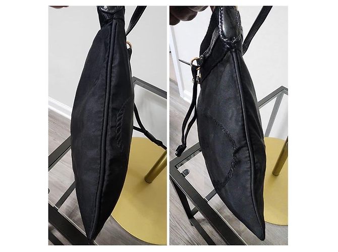 Autre Marque Borsa a tracolla in nylon Tessuto nera di Prada Nero - vista 8