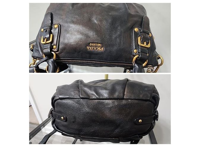 Borsa a mano in pelle di vitello morbida Prada iridescente - vista 11