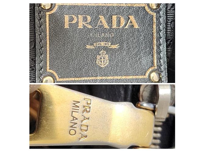 Borsa a mano in pelle di vitello morbida Prada iridescente - vista 15