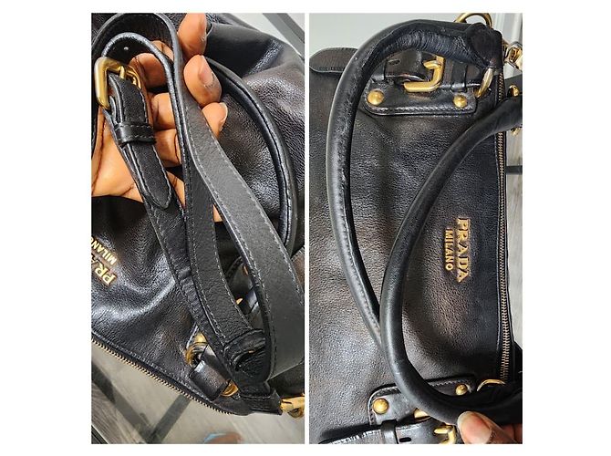 Borsa a mano in pelle di vitello morbida Prada iridescente - vista 16