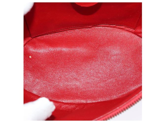 Céline Celine Vanity Leather Rosso - vista 5