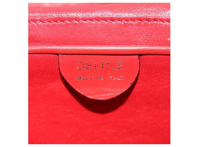 Céline Celine Vanity Leather Rosso - vista 6
