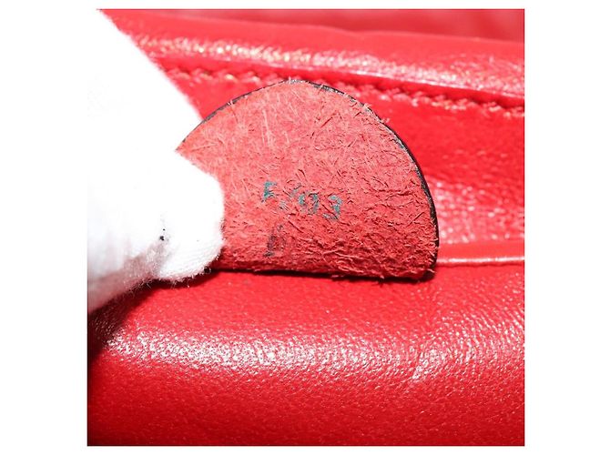 Céline Celine Vanity Leather Rosso - vista 7