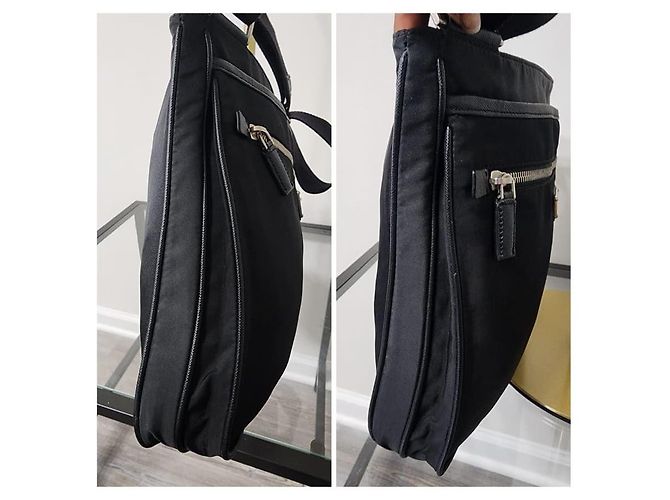 Borsa a tracolla/spalla in nylon Saffiano nera di Prada Nero - vista 4