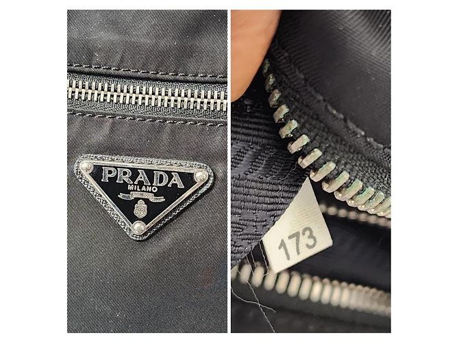 Borsa a tracolla/spalla in nylon Saffiano nera di Prada Nero - vista 5