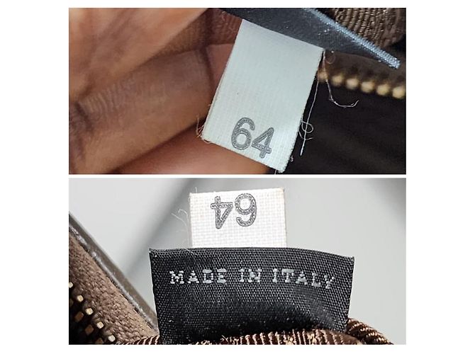 PRADA Große Doppelreißverschluss Tote Bag Saffiano Lux Bicolor Beige - Ansicht 13