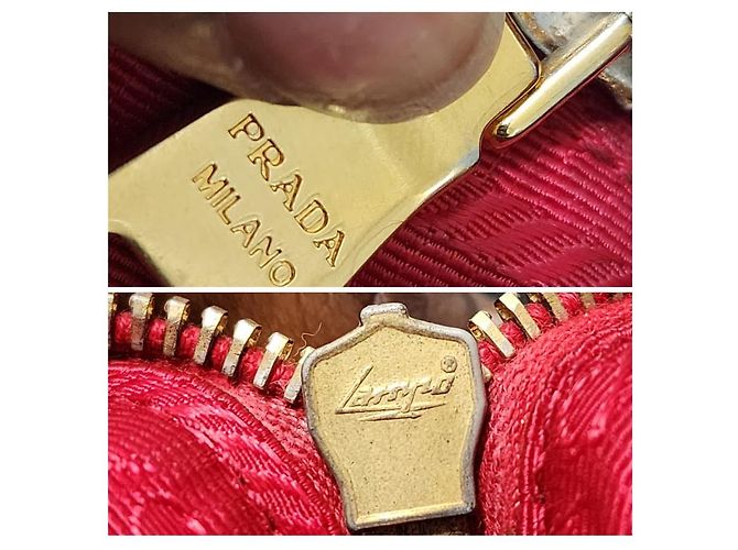 Rote Tessuto Tote mit Saffiano-Besatz aus Nylon von Prada - Ansicht 11
