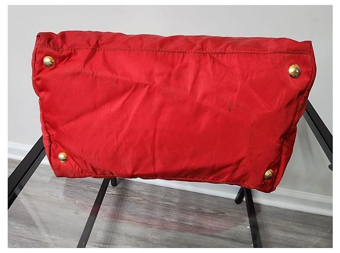Rote Tessuto Tote mit Saffiano-Besatz aus Nylon von Prada - Ansicht 6