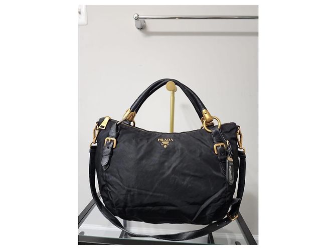 Prada Nylon Handtasche/Satchel Schwarz - Ansicht 7