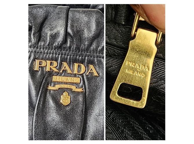 Borsa tote Gaufre in pelle Nappa nera PRADA Nero - vista 11
