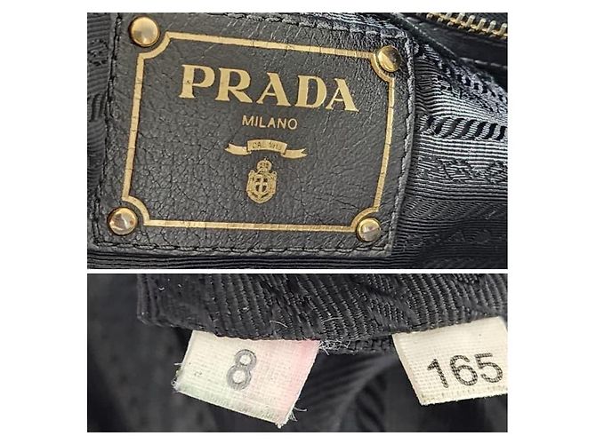 Borsa tote Gaufre in pelle Nappa nera PRADA Nero - vista 4