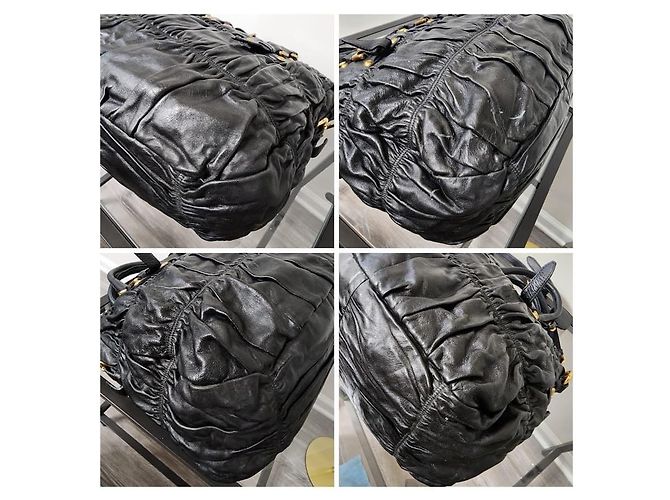 Borsa tote Gaufre in pelle Nappa nera PRADA Nero - vista 5
