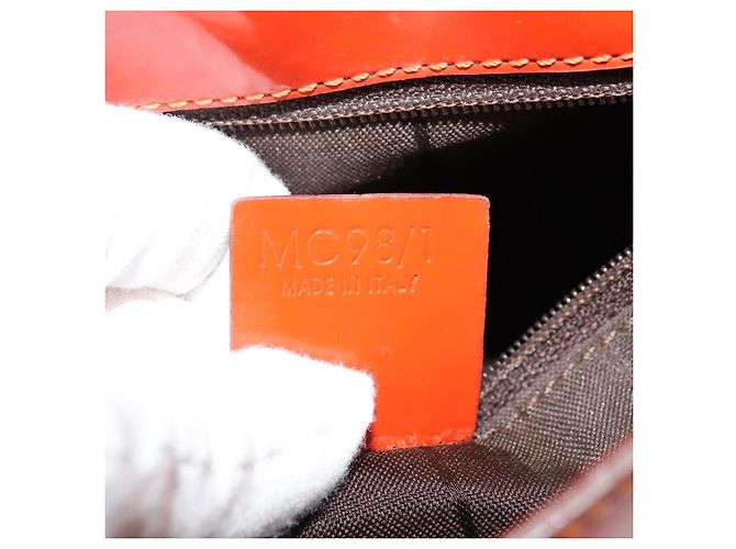 Céline Sac à épaule Celine en toile Orange - vue 7