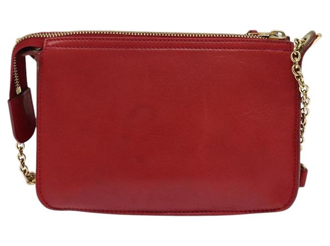 Céline Borsa a Spalla in Pelle Celine Rosso - vista 2