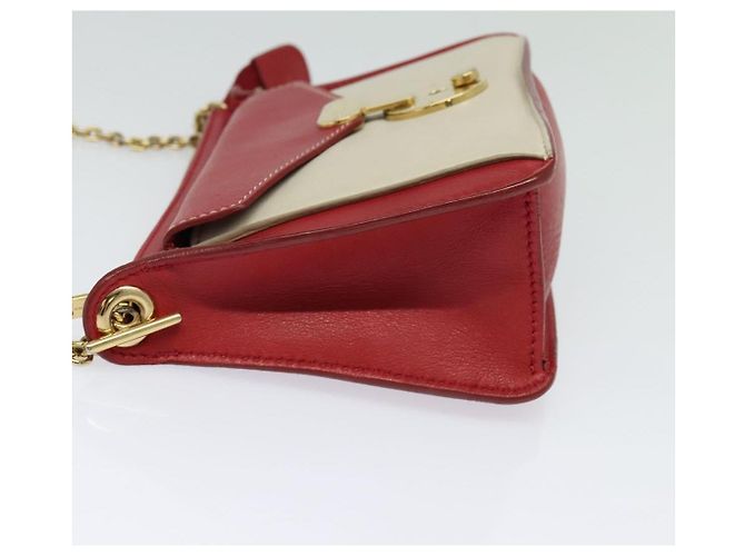 Céline Borsa a Spalla in Pelle Celine Rosso - vista 3