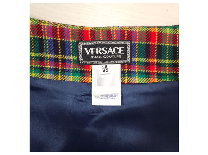 Versace Jeans Couture Versace gonna tartan vintage 1990s Multicolore - vista 3