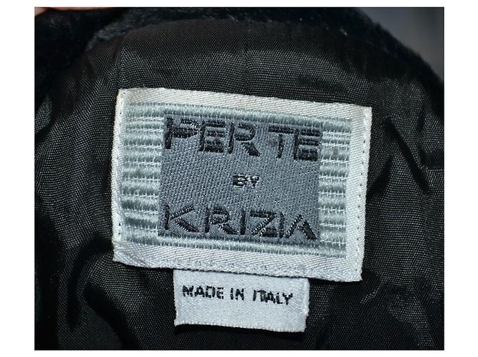 Krizia Kunstpelz Jacke Schwarz - Ansicht 5