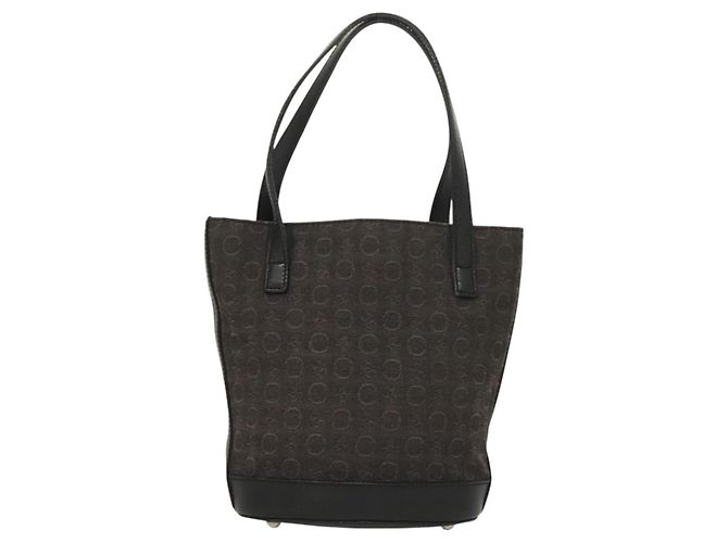 Céline Borsa a mano Celine C Macadam in tela Nero - vista 2