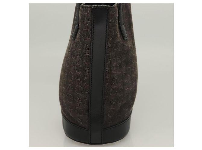 Céline Borsa a mano Celine C Macadam in tela Nero - vista 4