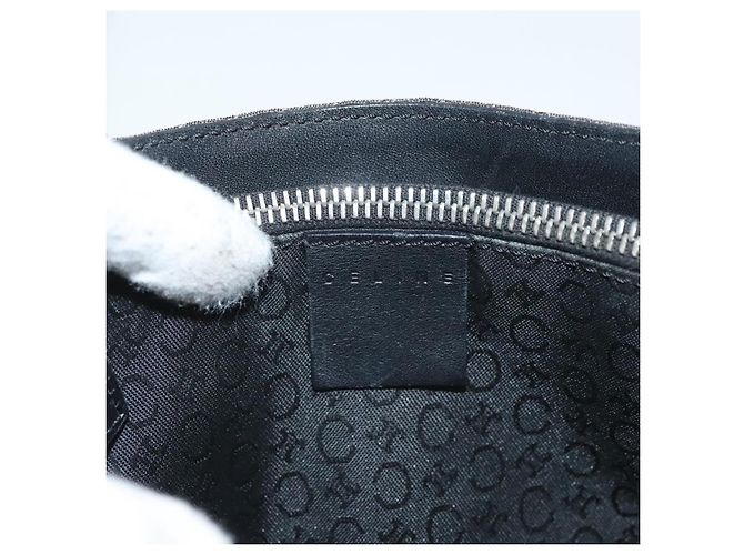 Céline Borsa a mano Celine C Macadam in tela Nero - vista 6