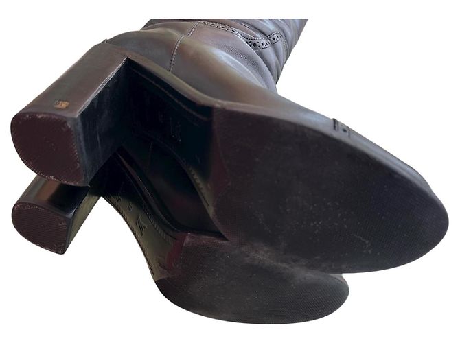 Louis Vuitton Lederstiefel mit hohem Absatz Schwarz - Ansicht 5
