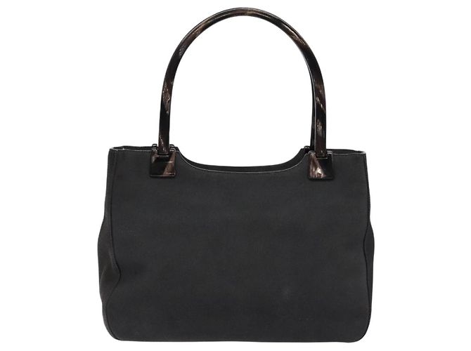 Borsa Tote Vintage in Camoscio Prada Marrone - vista 2