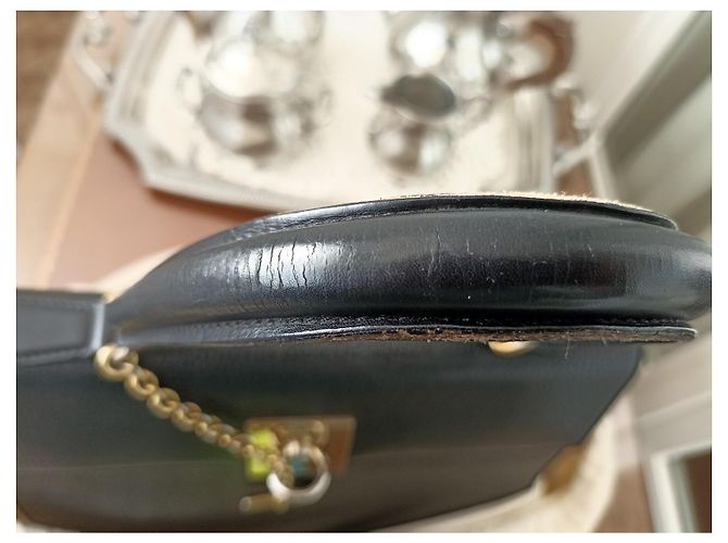 Borsa a mano Céline in pelle box nera Nero - vista 11