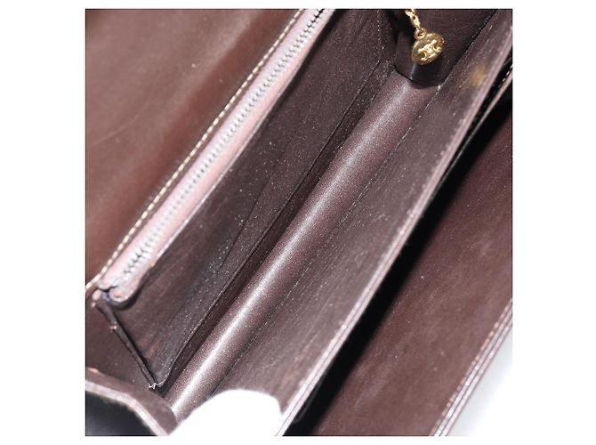 Céline Borsa a spalla Celine C Sulky in tela e pelle Marrone - vista 5