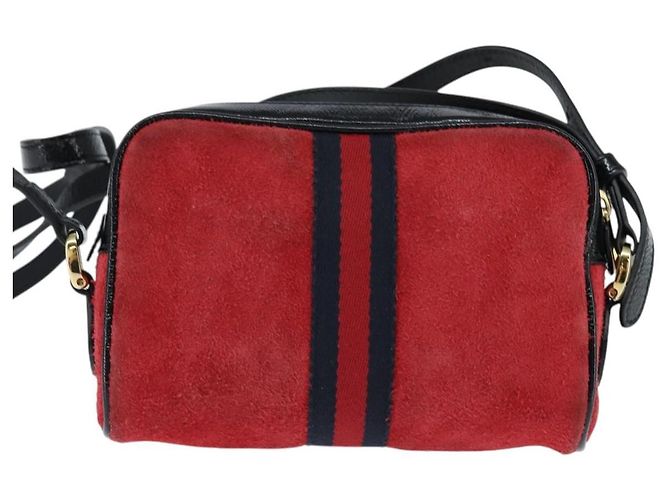 Gucci Ophidia Suede Mini Rosso - vista 2