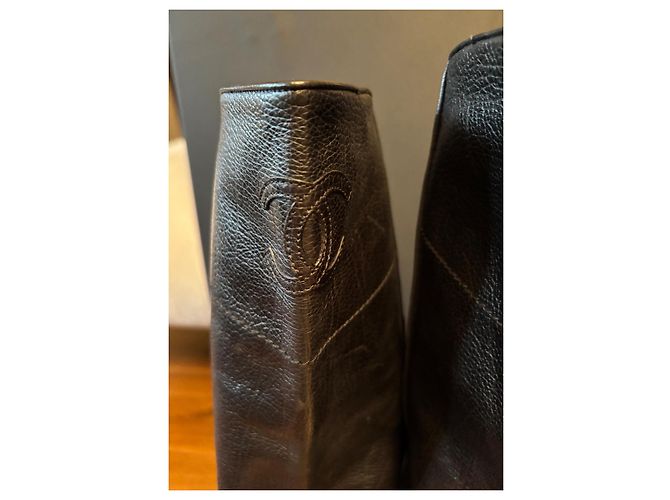 Botas negras logo CC Chanel 39 Negro - vista 10