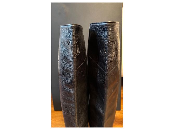 Botas negras logo CC Chanel 39 Negro - vista 3