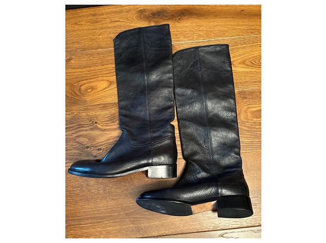 Botas negras logo CC Chanel 39 Negro - vista 8