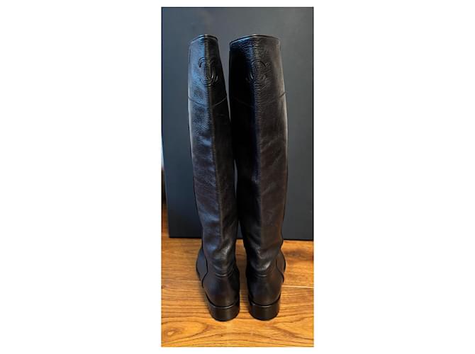 Botas negras logo CC Chanel 39 Negro - vista 9