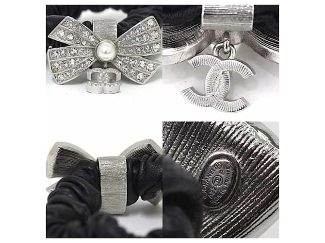 Timeless Scrunchie in pelle Chanel Nero - vista 6