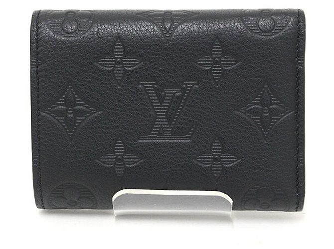 Billetera Victor Louis Vuitton en cuero Monogram Shadow Negro - vista 2
