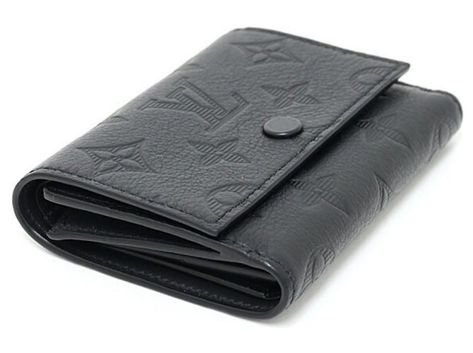Billetera Victor Louis Vuitton en cuero Monogram Shadow Negro - vista 5