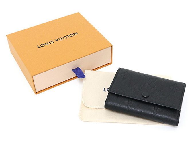 Billetera Victor Louis Vuitton en cuero Monogram Shadow Negro - vista 6
