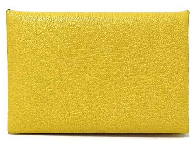 Tarjetero Calvi Verso de Hermès Azul Amarillo - vista 3