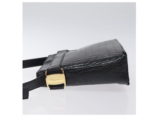 Borsa a spalla Vara in pelle Salvatore Ferragamo Nero - vista 4