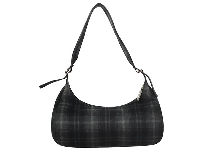 Borsa a Spalla Salvatore Ferragamo in Lana Marrone - vista 2