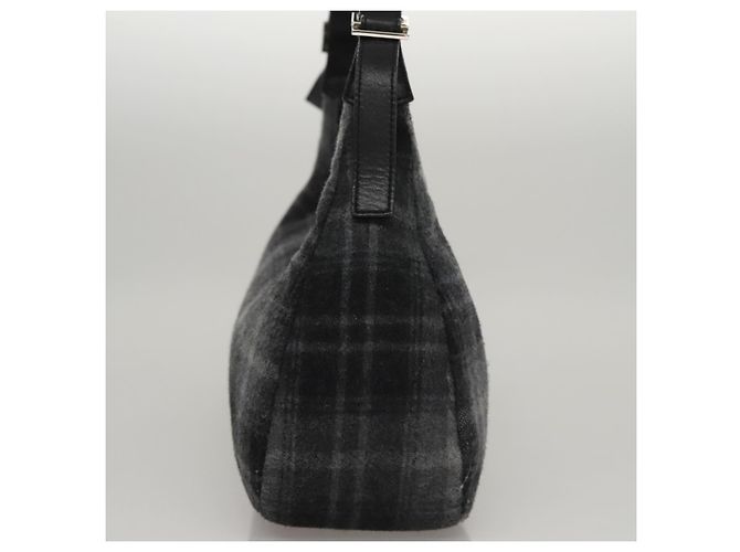 Borsa a Spalla Salvatore Ferragamo in Lana Marrone - vista 4