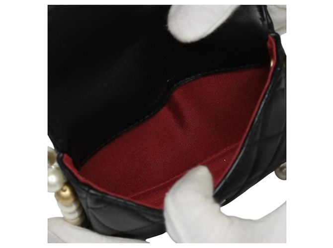 Borsa a Spalla Mini Matelassé CHANEL Nero - vista 11