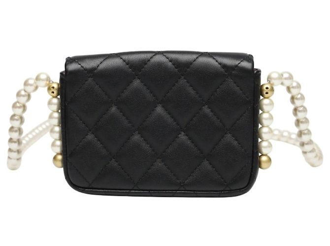 Borsa a Spalla Mini Matelassé CHANEL Nero - vista 3