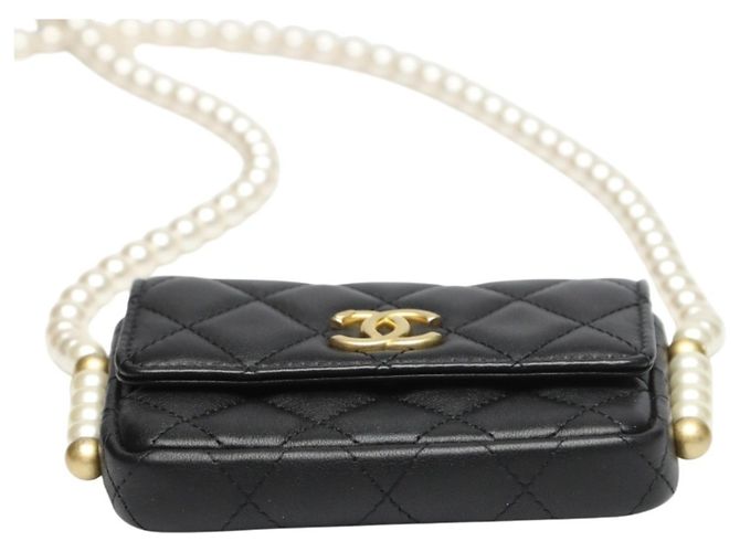 Borsa a Spalla Mini Matelassé CHANEL Nero - vista 5