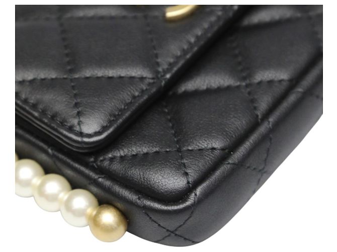 Borsa a Spalla Mini Matelassé CHANEL Nero - vista 6