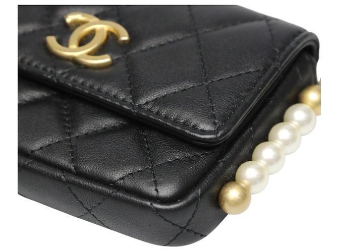 Borsa a Spalla Mini Matelassé CHANEL Nero - vista 7