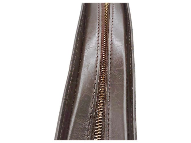 Borsa Clutch Louis Vuitton Damier Ebene Marrone - vista 15
