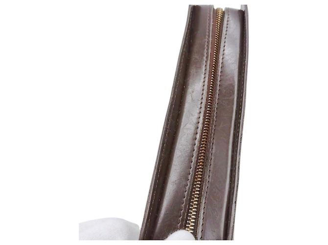 Borsa Clutch Louis Vuitton Damier Ebene Marrone - vista 16