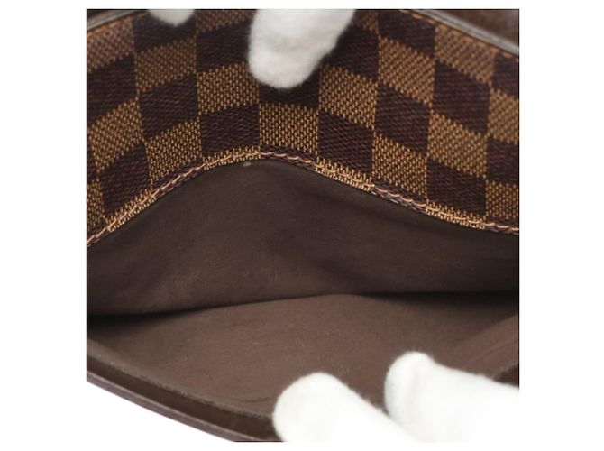 Borsa Clutch Louis Vuitton Damier Ebene Marrone - vista 17