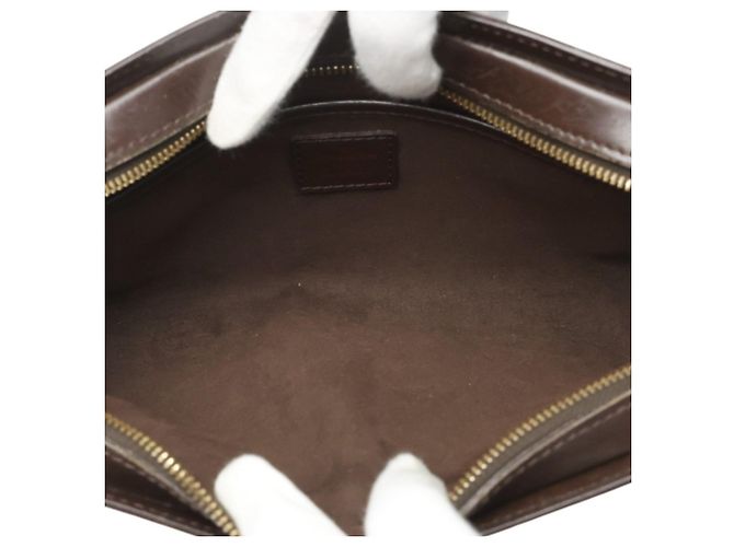 Borsa Clutch Louis Vuitton Damier Ebene Marrone - vista 18